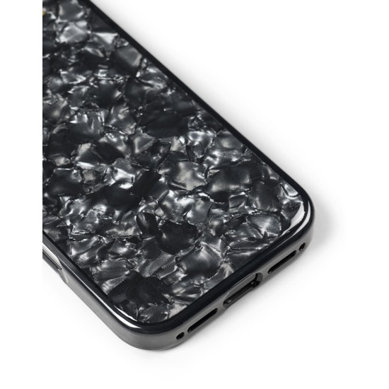 iDeal of Sweden Pearlised Back Case priekš Apple iPhone 16 - Black - silikona-plastikāta aizmugures apvalks / bampers-vāciņš