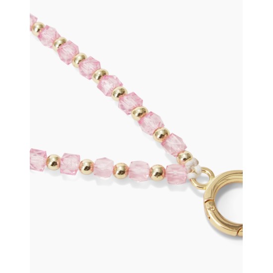 iDeal of Sweden Phone Wristlet Strap - Light Pink - metāliska rokas siksniņa ar pērlītēm