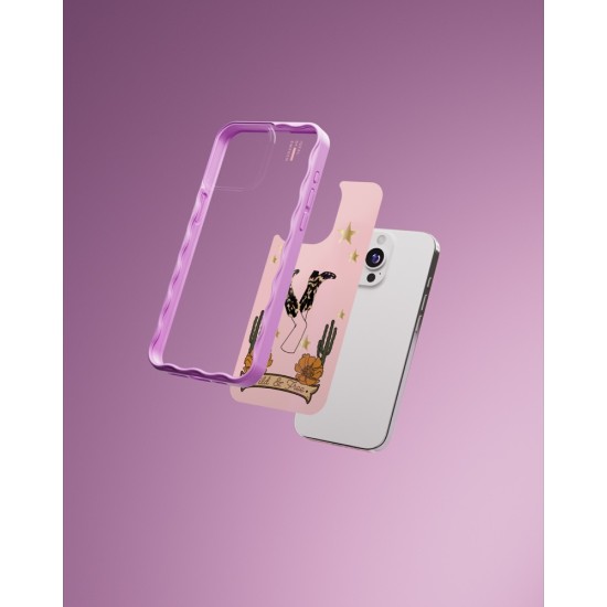 iDeal of Sweden Print Pack priekš Apple iPhone 16 (2.gab) - Cowgirl - universāls nomaināms ieliktnis zem caurspīdīga vāciņa