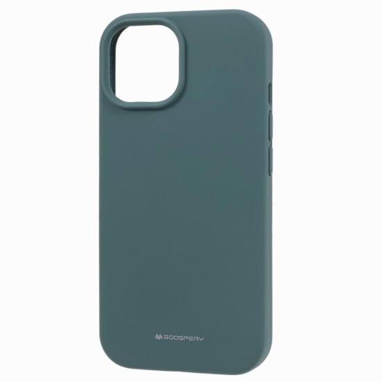 Mercury Silicone Case (Microfiber Soft Touch) priekš Apple iPhone 16 Pro Max - Zaļš - matēts silikona aizmugures apvalks (bampers vāciņš)