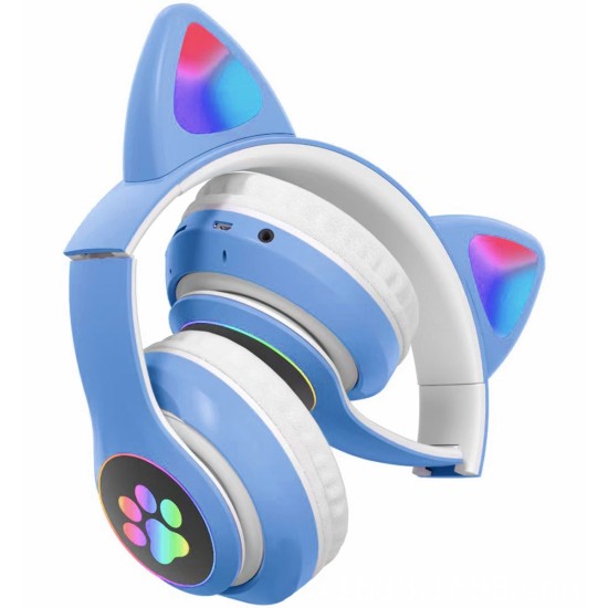 Cat ZS7G Ear Bluetooth 5.0 Wireless Headphones with Microphone Universālas Bezvadu Austiņas - Gaiši Zilas