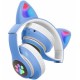 Cat ZS7G Ear Bluetooth 5.0 Wireless Headphones with Microphone Universālas Bezvadu Austiņas - Gaiši Zilas