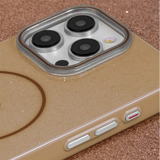 Glitter Thin Magsafe Back Case priekš Apple iPhone 11 - Brūns - silikona aizmugures apvalks / bampers-vāciņš