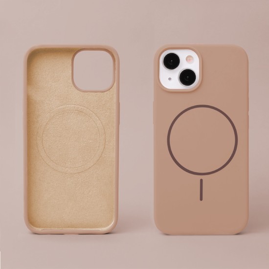 Silicone Thin Mag Case with MagSafe priekš Apple iPhone 16e - Brūns- silikona aizmugures apvalks / bampers-vāciņš