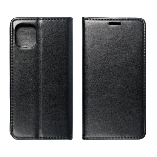 Smart Magnetic Case priekš Huawei P30 - Melns - sāniski atverams mākslīgas ādas maciņš ar stendu