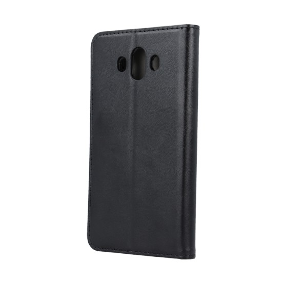 Smart Magnetic Case priekš Xiaomi Redmi Note 13 4G - Melns - sāniski atverams mākslīgas ādas maciņš ar stendu