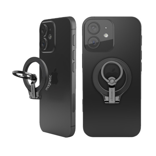 Nillkin SnapGrip Magnetic Ring Holder - Melns - Magnētisks gredzens-turētājs telefonam
