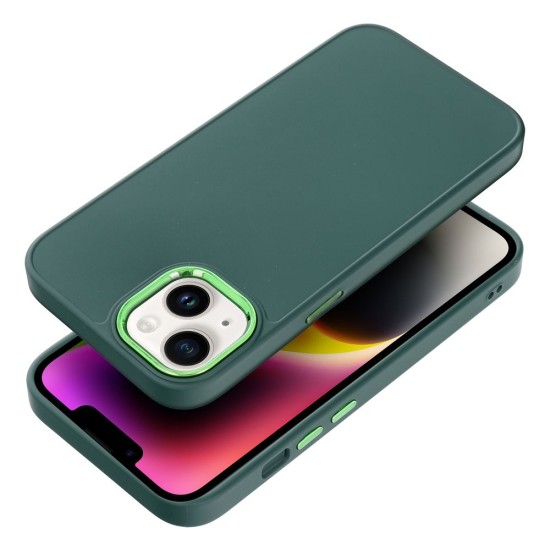 Frame Back Case priekš Apple iPhone 16e - Zaļš - matēts silikona aizmugures apvalks / bampers-vāciņš