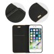 Luna Book Gold Case priekš Samsung Galaxy A05s A057G - Melns - sāniski atverams maciņš ar magnētu un stendu