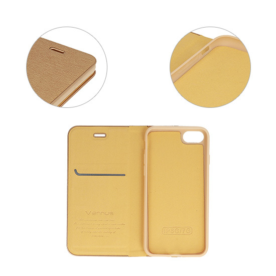 Luna Book Gold Case priekš Samsung Galaxy A05s A057G - Zelts - sāniski atverams maciņš ar magnētu un stendu / grāmatveida maks
