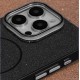 Glitter Thin Magsafe Back Case priekš Apple iPhone 16 Pro Max - Melns - silikona aizmugures apvalks / bampers-vāciņš