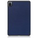 Tri-fold Stand PU Smart Auto Wake/Sleep Leather Case priekš Xiaomi Pad 7 / 7 Pro - Tumši Zils - sāniski atverams maciņš ar stendu