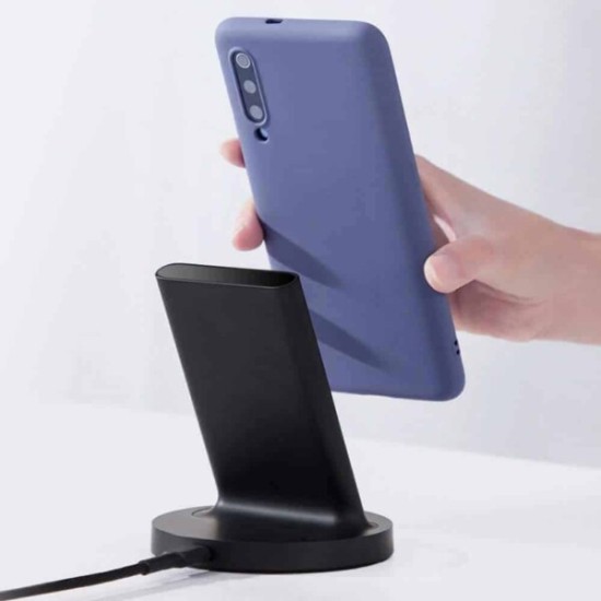 Xiaomi GDS4145GL Wireless Charging Stand 20W - Melns - Universāls induktīvs bezvadu USB lādētājs statīvs