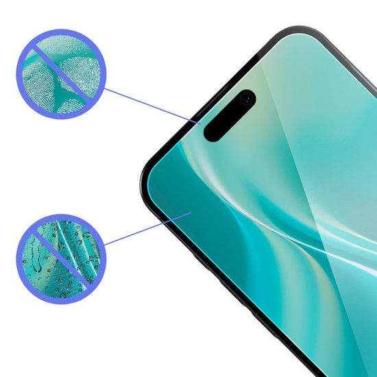 Etteri Flexible Hybrid Glass screen protector priekš Apple iPhone 15 Pro Max - Hibrīds Ekrāna Aizsargstikls / Triecienizturīga Aizsargplēve