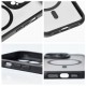 Full Matte MagSafe Back Case priekš Apple iPhone 16e - Melns - matēts silikona-plastikāta aizmugures apvalks / bampers-vāciņš