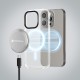 Forcell F-Energy Smart Charge Qi2 15W Wireless Charger with MagSafe with Type-C Cable 1.5M - Melns - Ātrs induktīvs bezvadu USB-C lādētājs paliktnis