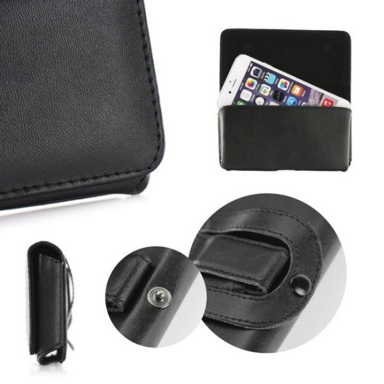 04 VIP Sam S10 / A41 / S20 / Note 3 Universāla ādas jostas somiņa - Universāls maks / maciņš ietvars (Universal case on belt)