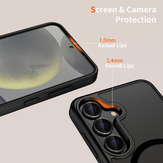 Tech-Protect Magmat Magsafe Back Case priekš OnePlus Nord 4 - Melns - silikona aizmugures apvalks / bampers-vāciņš