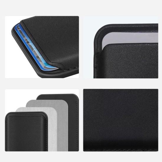 Tech-Protect MagWallet Universal MagSafe Card Holder - Tumši Zils - mākslīgās ādas kredītkaršu turētājs ar magnētu