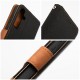 Gomma Book Case priekš Xiaomi Redmi Note 14 4G (163.25 mm) - Melns / Brūns - sāniski atverams maciņš ar magnētu un stendu