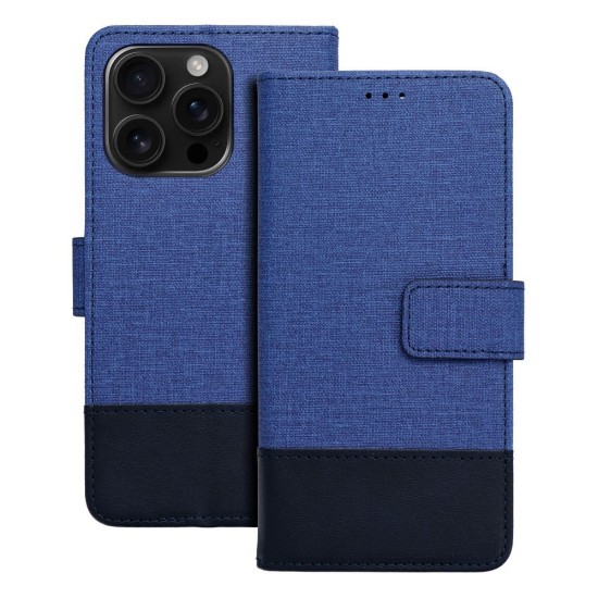 Gomma Book Case priekš Xiaomi Redmi Note 14 4G (163.25 mm) - Zils - sāniski atverams maciņš ar magnētu un stendu