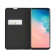 Luna Carbon Book Case priekš Samsung Galaxy A17 4G A175 / A17 5G A176 - Melns - sāniski atverams maciņš ar stendu / grāmatveida maks