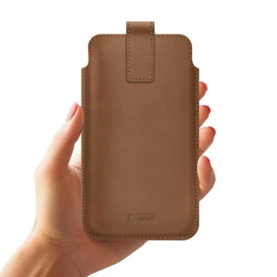 Tech-Protect SM65 Universal Phone Pouch Case 6.0 - 6.9-inch - Brūns - universāls maks futlāris kabatiņa
