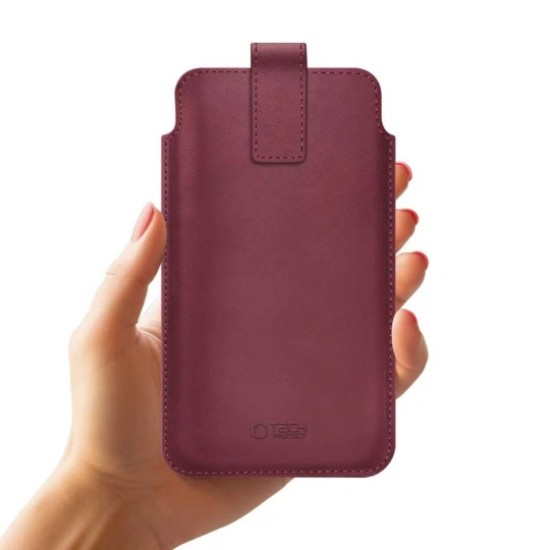 Tech-Protect SM65 Universal Phone Pouch Case 6.0 - 6.9-inch - Bordo - universāls maks futlāris kabatiņa