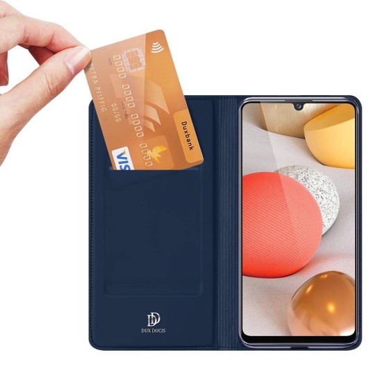 Dux Ducis Skin Pro series priekš Samsung Galaxy A17 4G A175 / A17 5G A176 - Tumši Zils - sāniski atverams maciņš ar magnētu un stendu