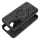 Frost Armor Back Case priekš Samsung Galaxy S25 FE 5G S731 - Melns - triecienizturīgs silikona-plastikāta aizmugures apvalks ar turētāju-statīvu / bampers-vāciņš