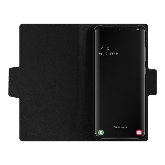 iDeal of Sweden Unity AW20 Wallet Case priekš Samsung Galaxy S21 G991 - Eagle Black - mākslīgās ādas sāniski atverams maciņš ar bamperu uz magnēta