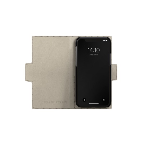 iDeal of Sweden Atelier AW21 Wallet Case priekš Apple iPhone 11 - Intense Black - mākslīgās ādas sāniski atverams maciņš ar bamperu uz magnēta