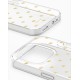 iDeal of Sweden Clear Back Case priekš Apple iPhone 15 Pro Max - Golden Hearts - silikona aizmugures apvalks / bampers-vāciņš