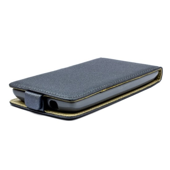 Telone Shine Pocket Slim Flip Case LG G4c Mini H525N / Magna H502F / H500F - Pelēks - vertikāli atverams maciņš (ādas telefona maks, leather book vertical flip case cover)