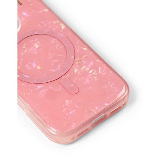 iDeal of Sweden Pearlised MagSafe Back Case priekš Apple iPhone 16 Pro Max - Pink - silikona-plastikāta aizmugures apvalks / bampers-vāciņš