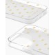 iDeal of Sweden Clear Back Case priekš Apple iPhone 12 / 12 Pro - Golden Hearts - silikona aizmugures apvalks / bampers-vāciņš