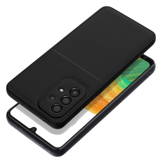 Forcell Noble Back Case priekš Xiaomi 15 - Melns - mākslīgās ādas aizmugures apvalks ar iebūvētu metālsku plāksni / bampers-vāciņš