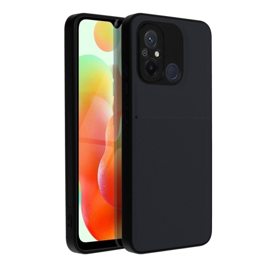 Forcell Noble Back Case priekš Xiaomi Redmi 15C 5G - Melns - mākslīgās ādas aizmugures apvalks ar iebūvētu metālisku plāksni / bampers-vāciņš