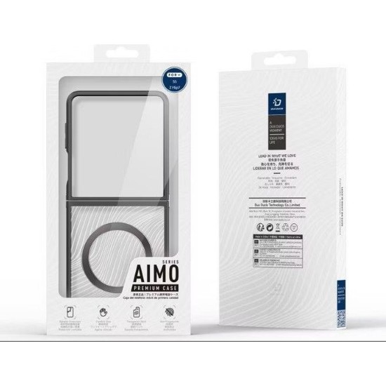 Dux Ducis Yind Case with MagSafe priekš Samsung Galaxy Flip7 5G - Melns - silikona-plastikāta aizmugures apvalks / bampers-vāciņš