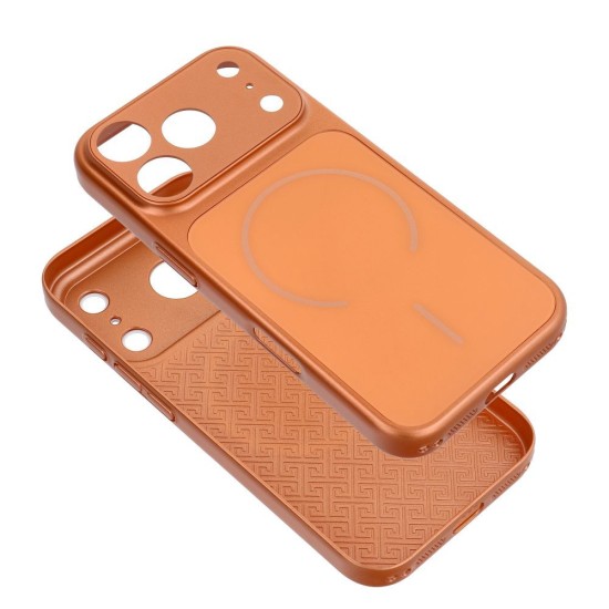Make MagSafe Back Case priekš Apple iPhone 17 Pro - Oranžs - plastikāta aizmugures apvalks / bampers-vāciņš