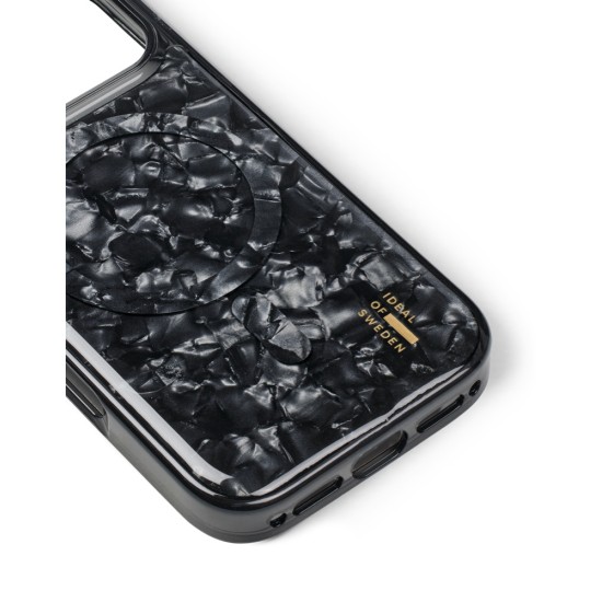 iDeal of Sweden Pearlised MagSafe Back Case priekš Apple iPhone 17 Pro - Black - silikona-plastikāta aizmugures apvalks / bampers-vāciņš