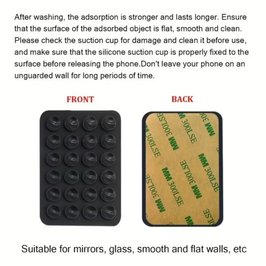 Silikona vakuuma uzlīme ar piesūcekņiem viedtālrunim