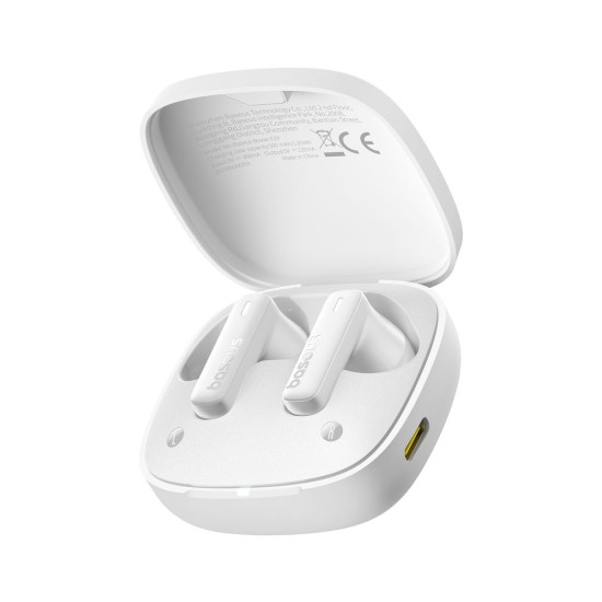 Baseus Bowie E19 Bluetooth 5.3 Wireless Headphones with Microphone - Baltas - Universālas Bezvadu Austiņas