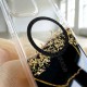 Epoxy MagSafe Back Case priekš Apple iPhone 15 Pro - Melns / Zelts - silikona aizmugures apvalks no epoksīda sveķiem / bampers-vāciņš
