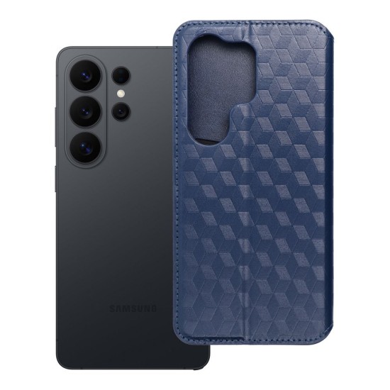 Cubic Book Case priekš Samsung Galaxy A57 5G A576 - Zils - sāniski atverams maciņš ar magnētu un stendu