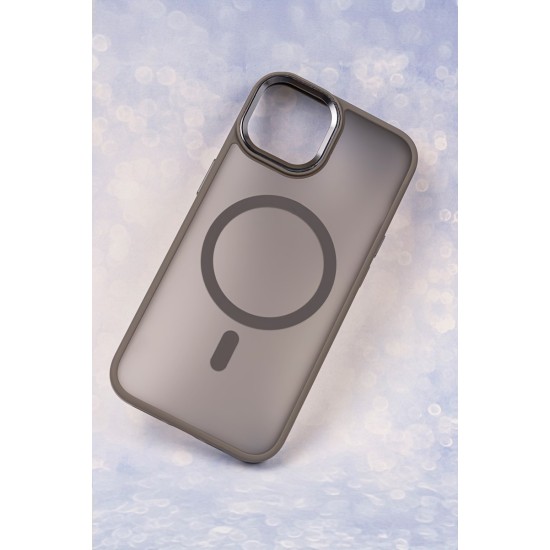 Frozen Mag Case with MagSafe priekš Apple iPhone 17 Pro Max - Pelēks - matēts silikona-plastikāta aizmugures apvalks / bampers-vāciņš