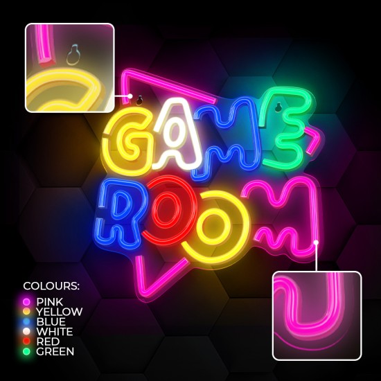 Forever Neolia Decorative Neon Plexi LED Light 40 x 30 x 2 cm (USB Plug) - Game Room - Dekoratīva neona LED lampa