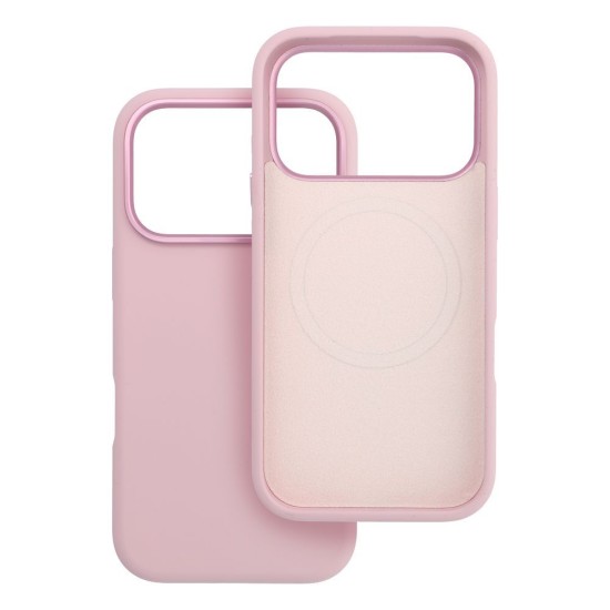Forcell F-Protect Frame Premium Back Case with MagSafe priekš Apple iPhone 17 Pro Max - Rozā - silikona aizmugures apvalks / bampers-vāciņš