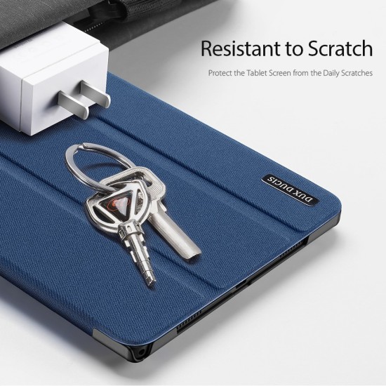 Dux Ducis Domo series priekš Samsung Galaxy Tab A11 Plus X230 / X236 / Tab A9 Plus X210 / X215 / X216 - Tumši Zils - sāniski atverams maciņš ar magnētu un stendu