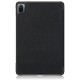 Tri-fold Stand PU Smart Auto Wake/Sleep Leather Case priekš Xiaomi Redmi Pad 2 Pro - Melns - sāniski atverams maciņš ar stendu